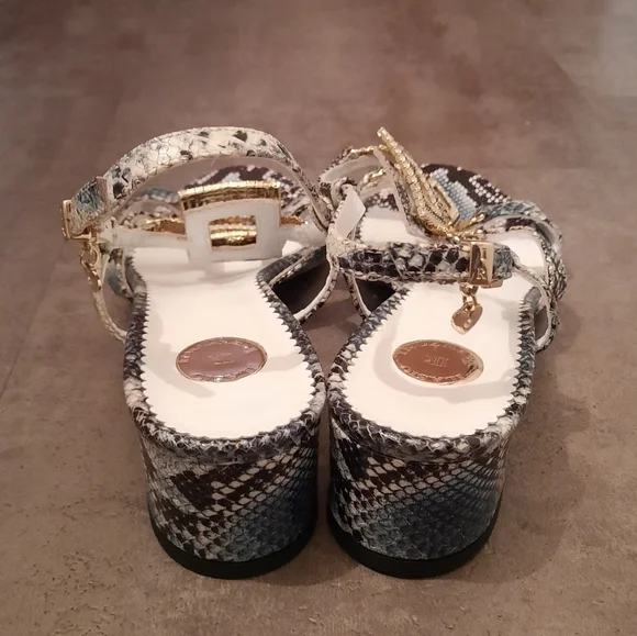 Ilasio Renzoni Animal Print Sandal Jewels Ankle Strap - Picture 7 of 9